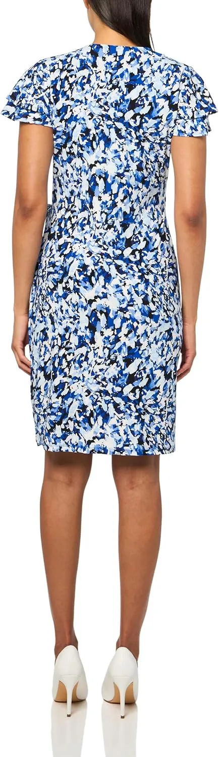 Anne Klein Womens Plus Printed Wrap Dress