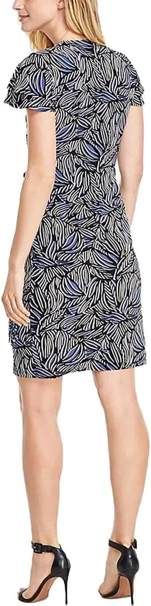 Anne Klein Womens Plus Printed Wrap Dress