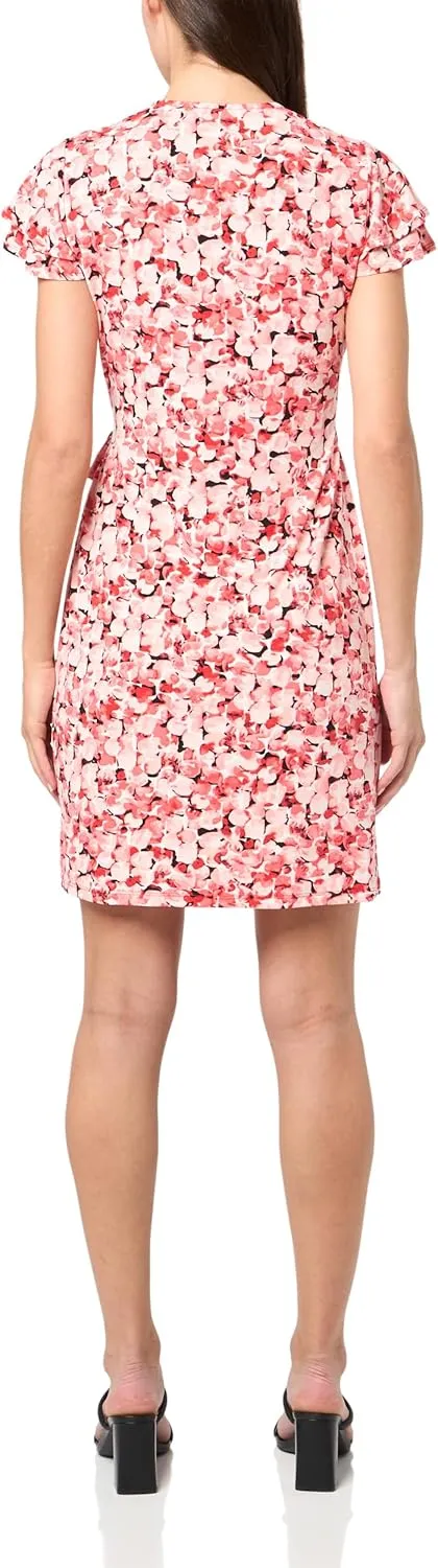 Anne Klein Womens Plus Printed Wrap Dress