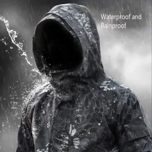 ASFD Outdoor Jackets Waterproof Jacket Mens 3 in 1 Jackets Softshell Raincoat Hooded Fleece Inner Jackets Windbreake Softshell Jacket (Color : D, Size : XXL)