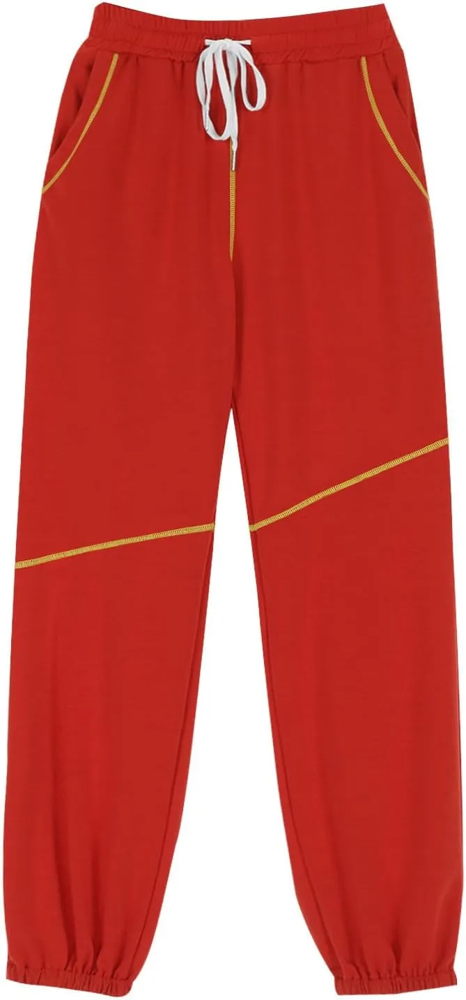 Baggy Drawstring Joggers for Women Casual Solid High Waisted Sweatpants Active Joggers Pants Sport Lounge Bottoms