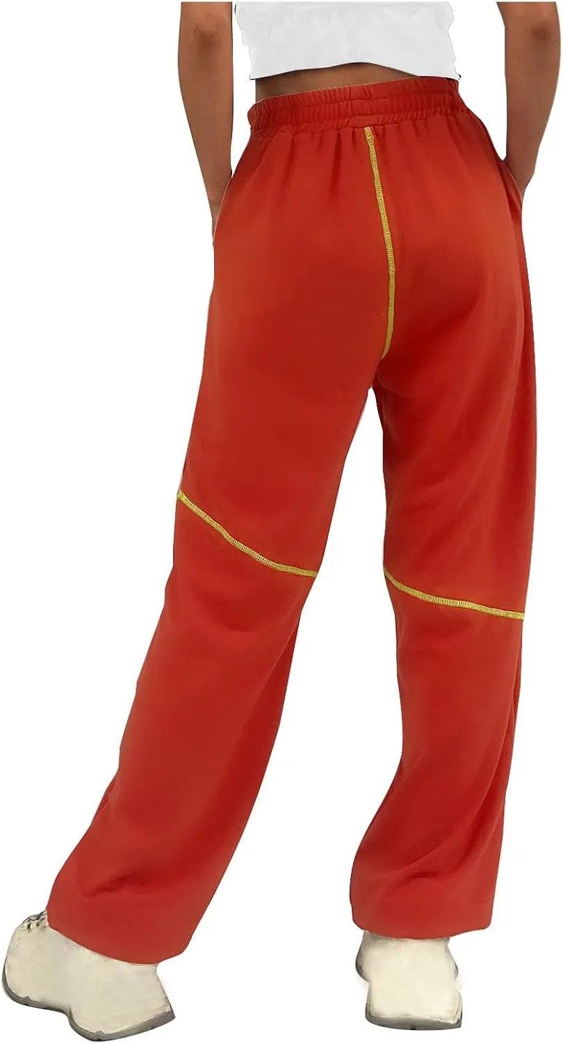 Baggy Drawstring Joggers for Women Casual Solid High Waisted Sweatpants Active Joggers Pants Sport Lounge Bottoms