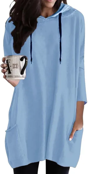 Beach Vacation Clothes for Women 2025, Women's Hoodie Dress Long Sleeve Tops Loose Sweatshirts Oversized Dresses