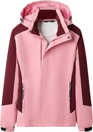 Binmer Mens Womens Rain Jackets Waterproof Windproof Warm Windbreaker Lightweight Rain Coat Outdoor Mountaineering Jackets