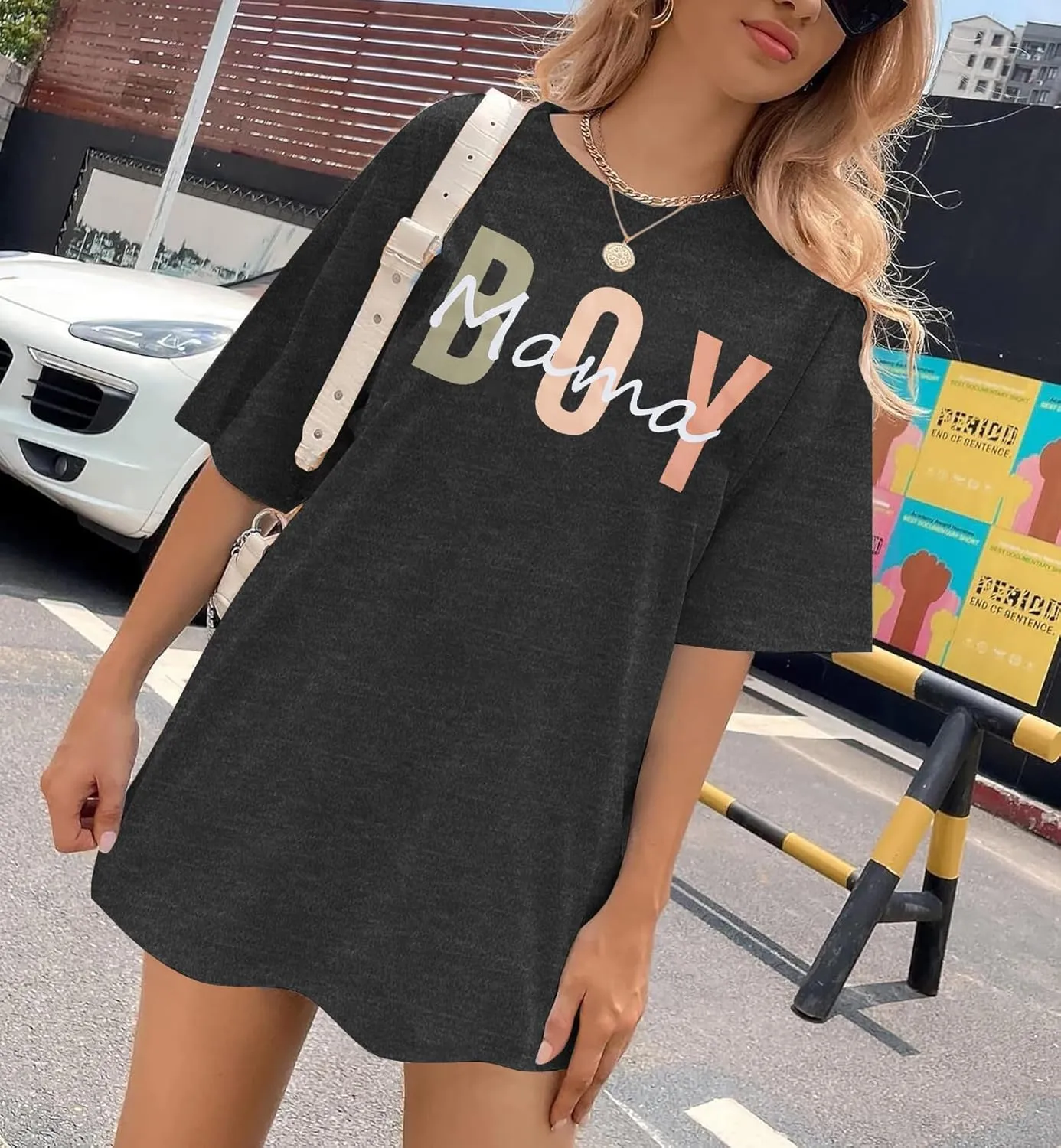 Boy Mom Shirt Mama Shirts : Women Oversized Mama Graphic Tees Mom Tshirt Tops Mama Casual Short Sleeve Tops