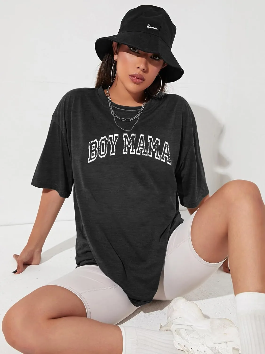 Boy Mom Shirt Mama Shirts : Women Oversized Mama Graphic Tees Mom Tshirt Tops Mama Casual Short Sleeve Tops