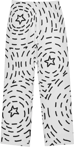 Boys' Pants Black Stars Sprinkle Circle Cartoon Long Bottoms Jogger Pants Elastic Waist Trousers with Pockets S-XL