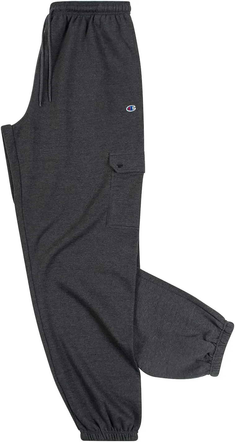 Champion Cargo Sweatpants for Men Big and Tall – Fleece Jogger Sweatpants
