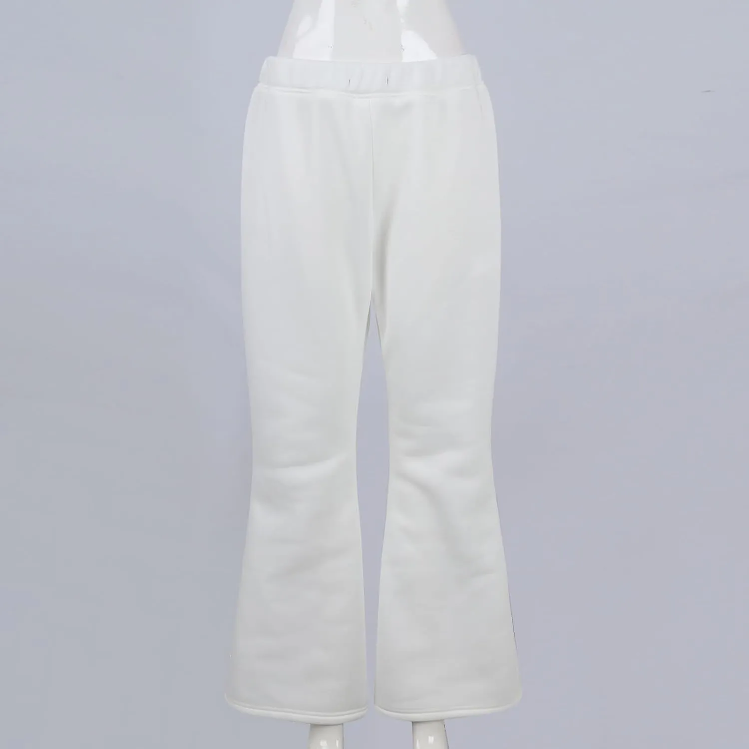 ChicCrate Flare Wide Leg Sweatpants Women Baggy Drawstring Athletic Pants High Waisted Joggers Pants Bell Bottoms