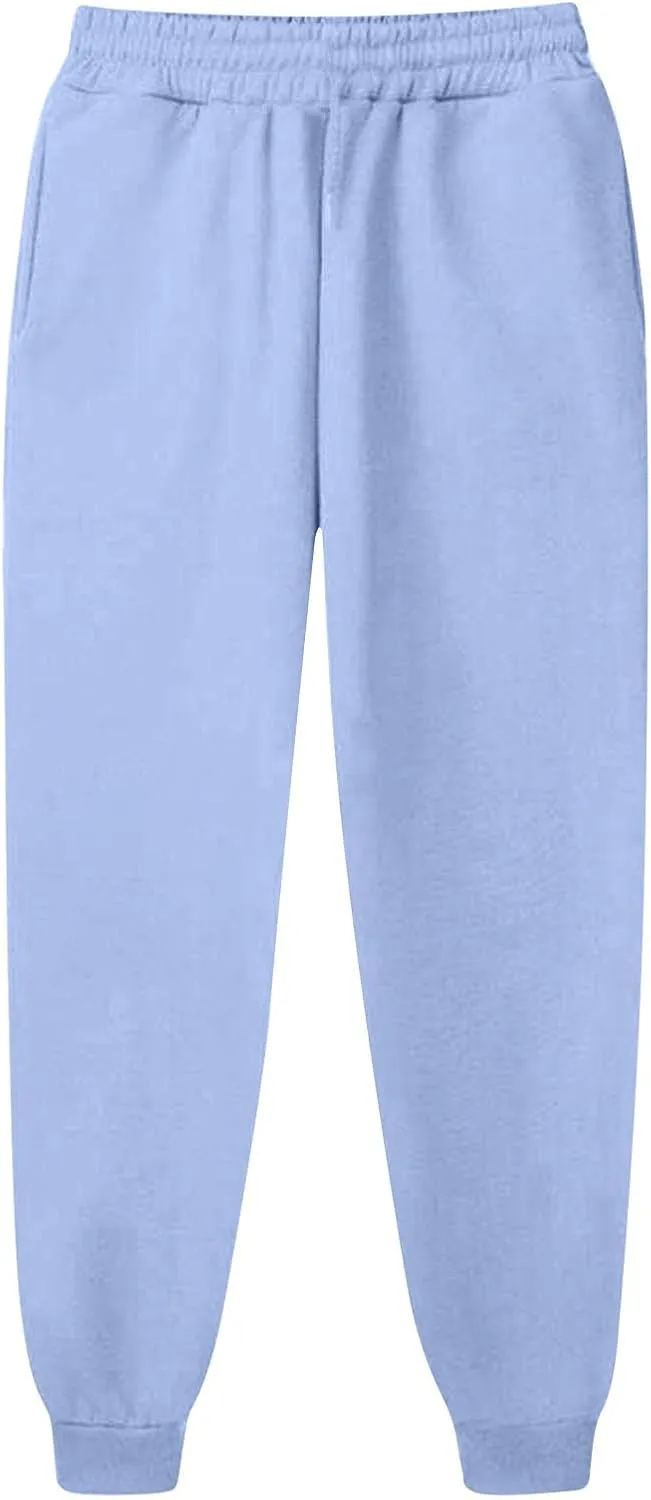 Cinch Bottom Sweatpants for Women with Pockets, Womens Joggers Workout Running Pants High Waist Yoga Lounge Trousers