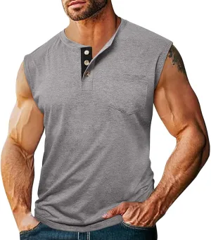 Compression Shirts Mens Trendy V Neck Sleeveless Muscle Cut Shirt Lightweight Quick Dry Athletic Workout Gym Tees