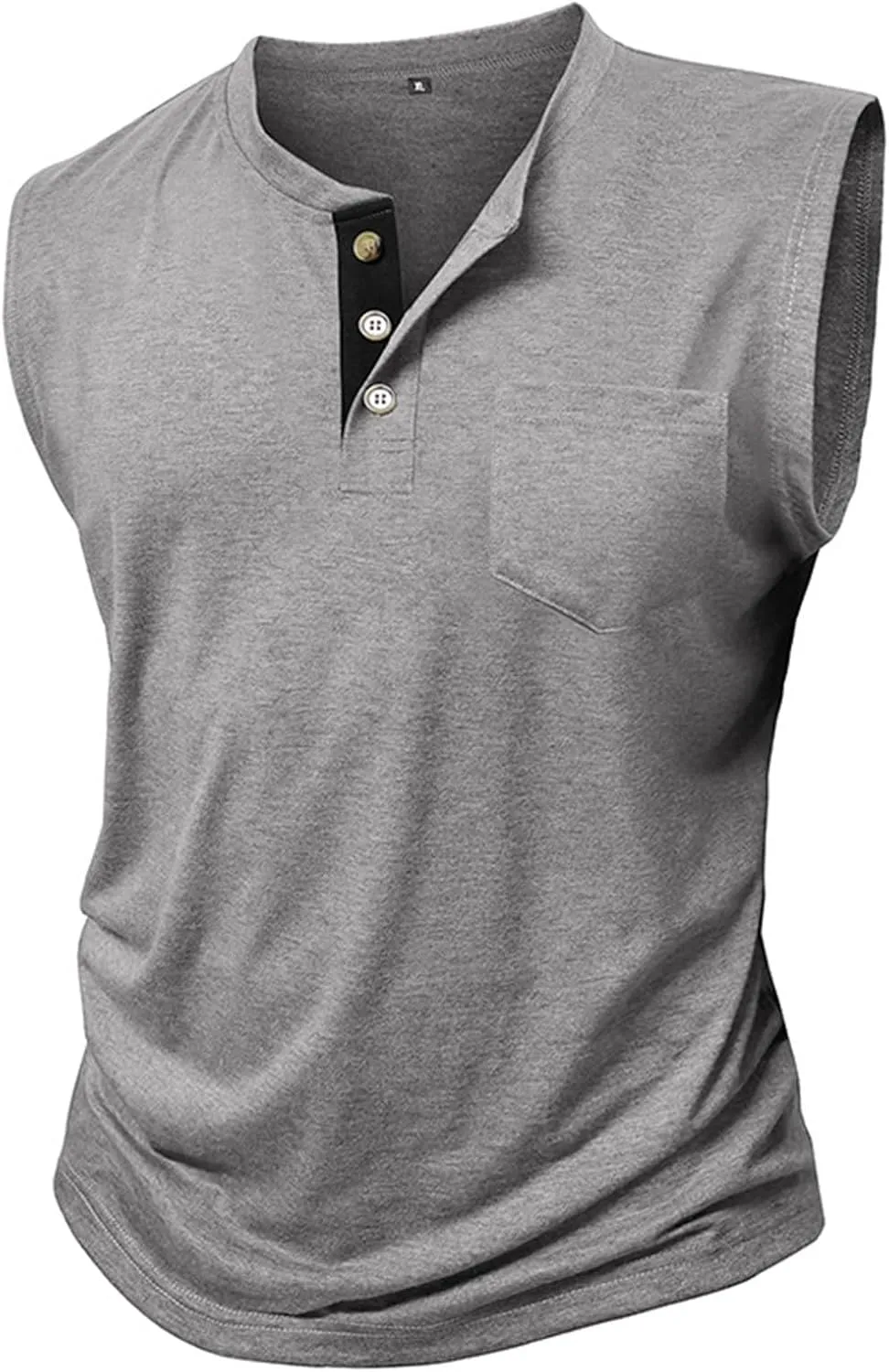 Compression Shirts Mens Trendy V Neck Sleeveless Muscle Cut Shirt Lightweight Quick Dry Athletic Workout Gym Tees