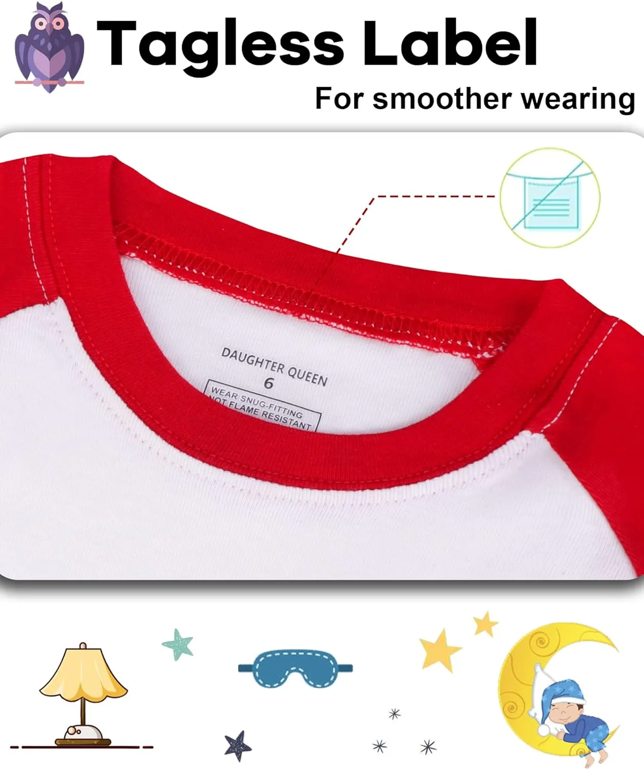 DAUGHTER QUEEN Boys Pajamas 4 Pieces Short Set 100% Cotton Sleepwear Size 18 Months-12 Years
