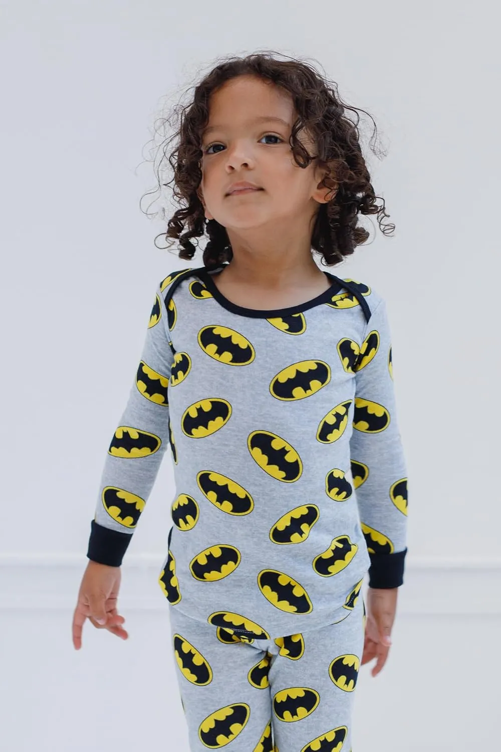 DC Comics Justice League Batman Superman Pajama Shirt and Pants Sleep Set Infant to Toddler