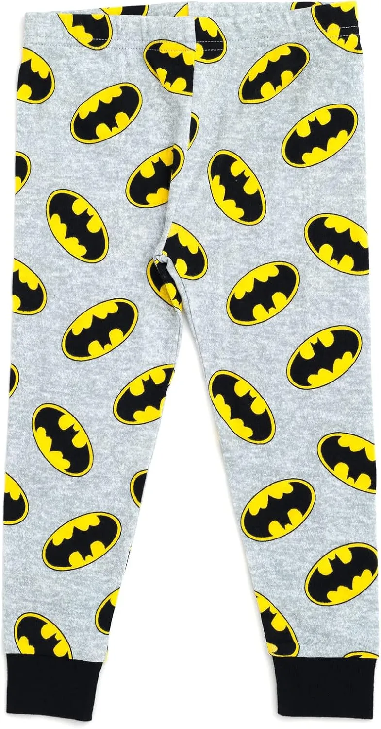 DC Comics Justice League Batman Superman Pajama Shirt and Pants Sleep Set Infant to Toddler