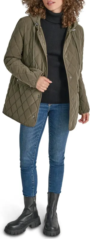 DKNY Women's Hooded Micro-Fiber Barn
