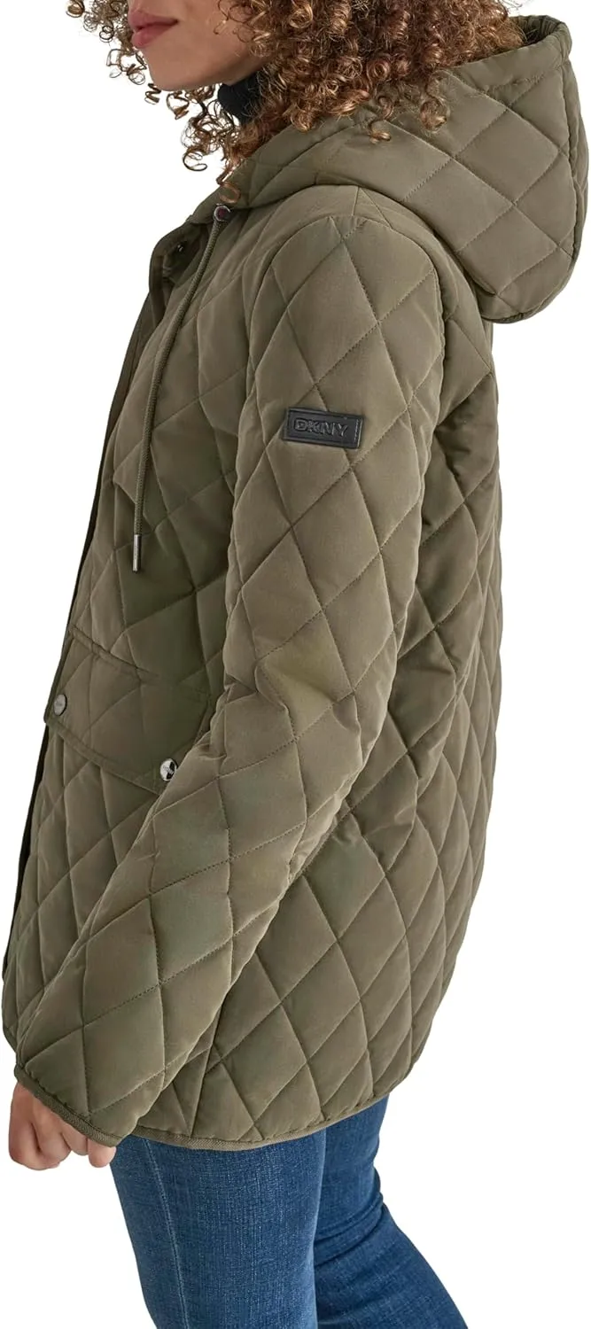 DKNY Women's Hooded Micro-Fiber Barn