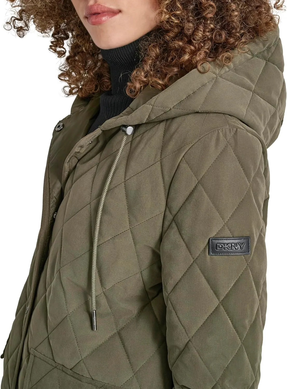 DKNY Women's Hooded Micro-Fiber Barn