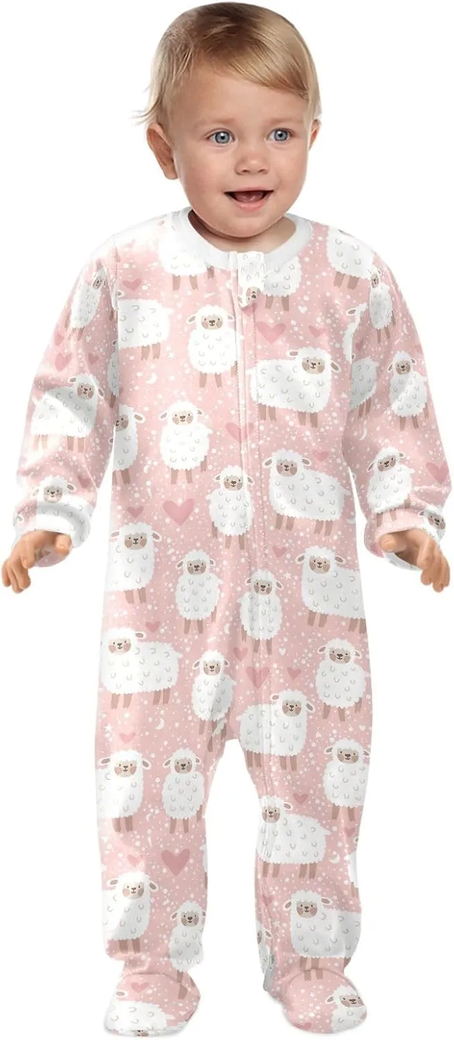 Dussdil Baby One-Piece Footies Newborn Rompers Pajamas Cotton Footed Pjs for Sleep Play Boys Girls 3 6 9 12 18 24m