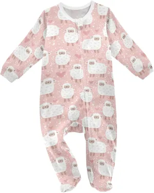 Dussdil Baby One-Piece Footies Newborn Rompers Pajamas Cotton Footed Pjs for Sleep Play Boys Girls 3 6 9 12 18 24m