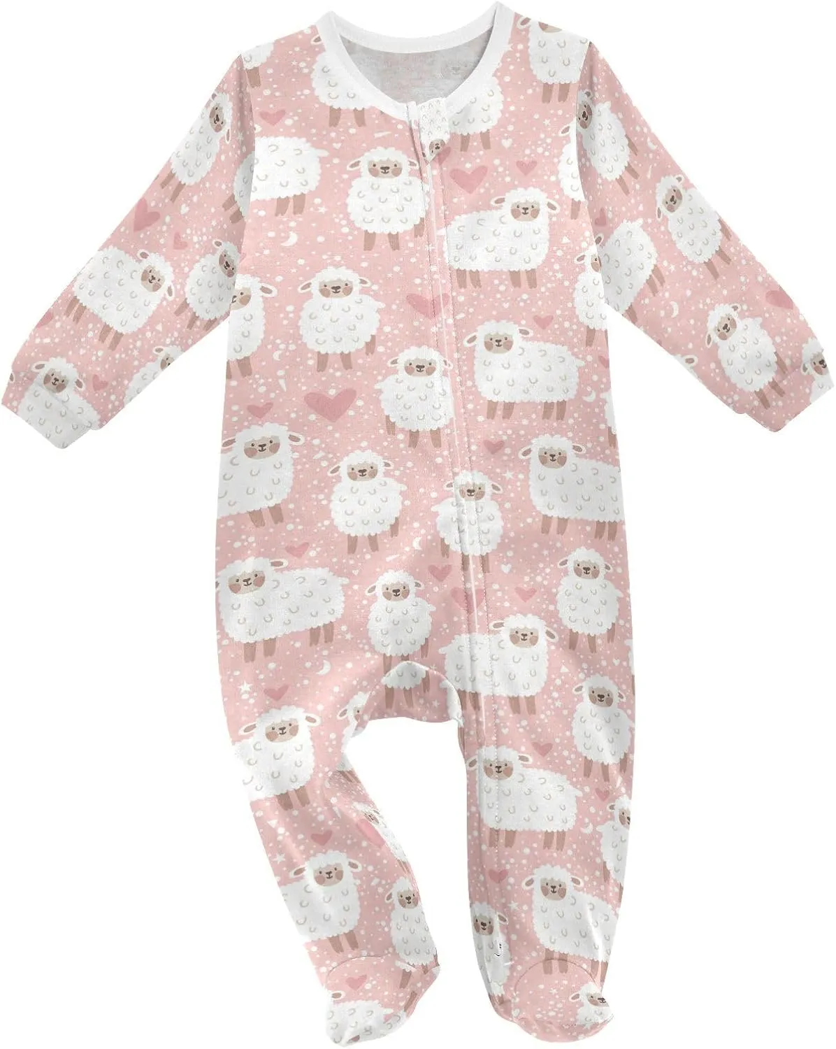 Dussdil Baby One-Piece Footies Newborn Rompers Pajamas Cotton Footed Pjs for Sleep Play Boys Girls 3 6 9 12 18 24m