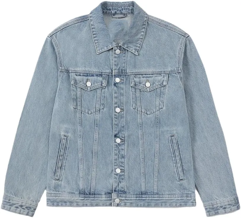 Dvbfufv Men Autumn Oversize Classic Denim Jackets Men Vintage Cotton Plus Size Trucker Jackets