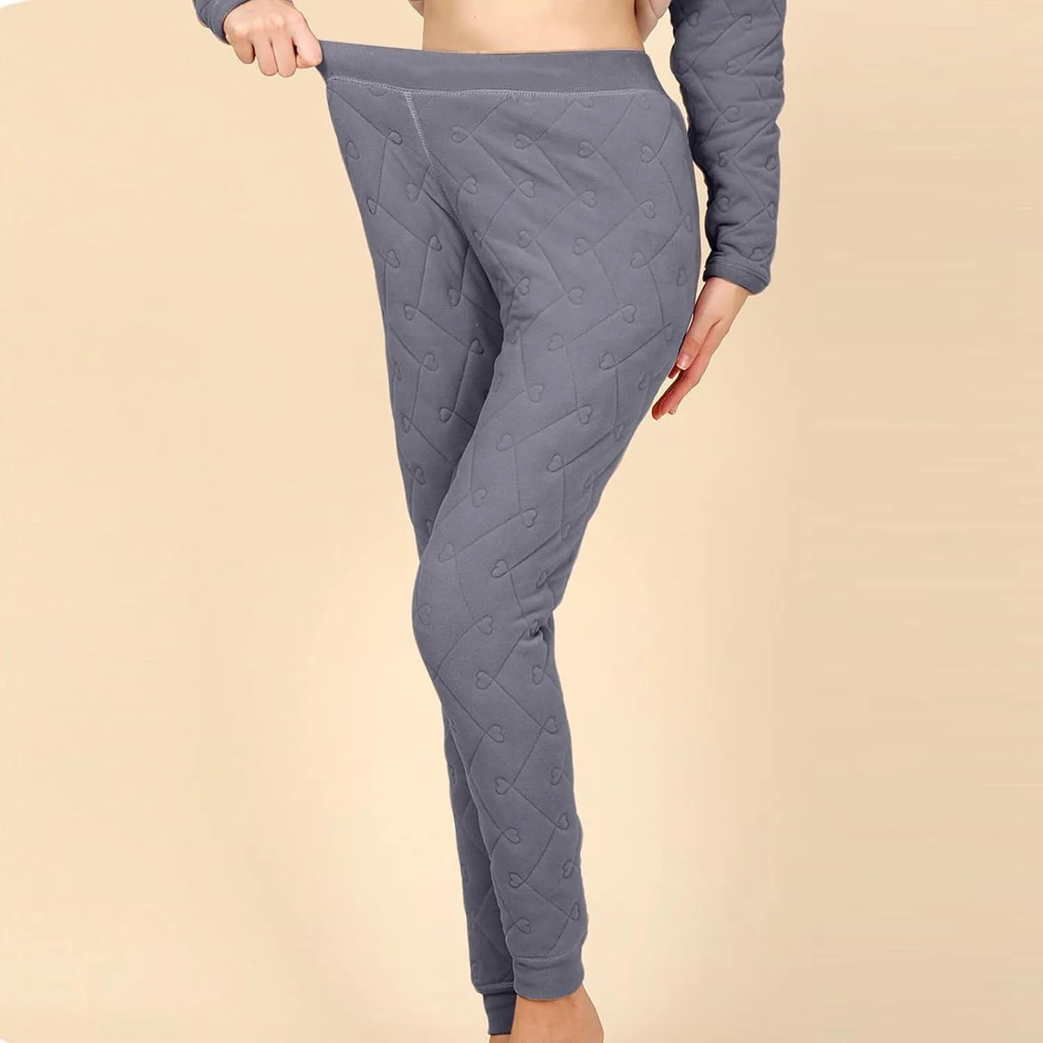 Fleece Lined Leggings Womens Winter Cozy Lounge Pants High Waisted Soft Fleece Pajama Bottoms Sleepwear