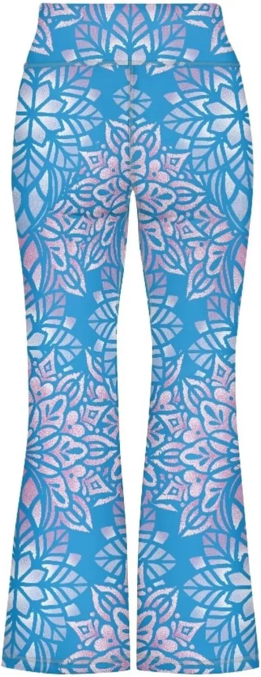 Girls' Athletic Leggings Bell Bottoms Kids Dance Running Yoga Pants High Waisted Workout Active Dance Tights