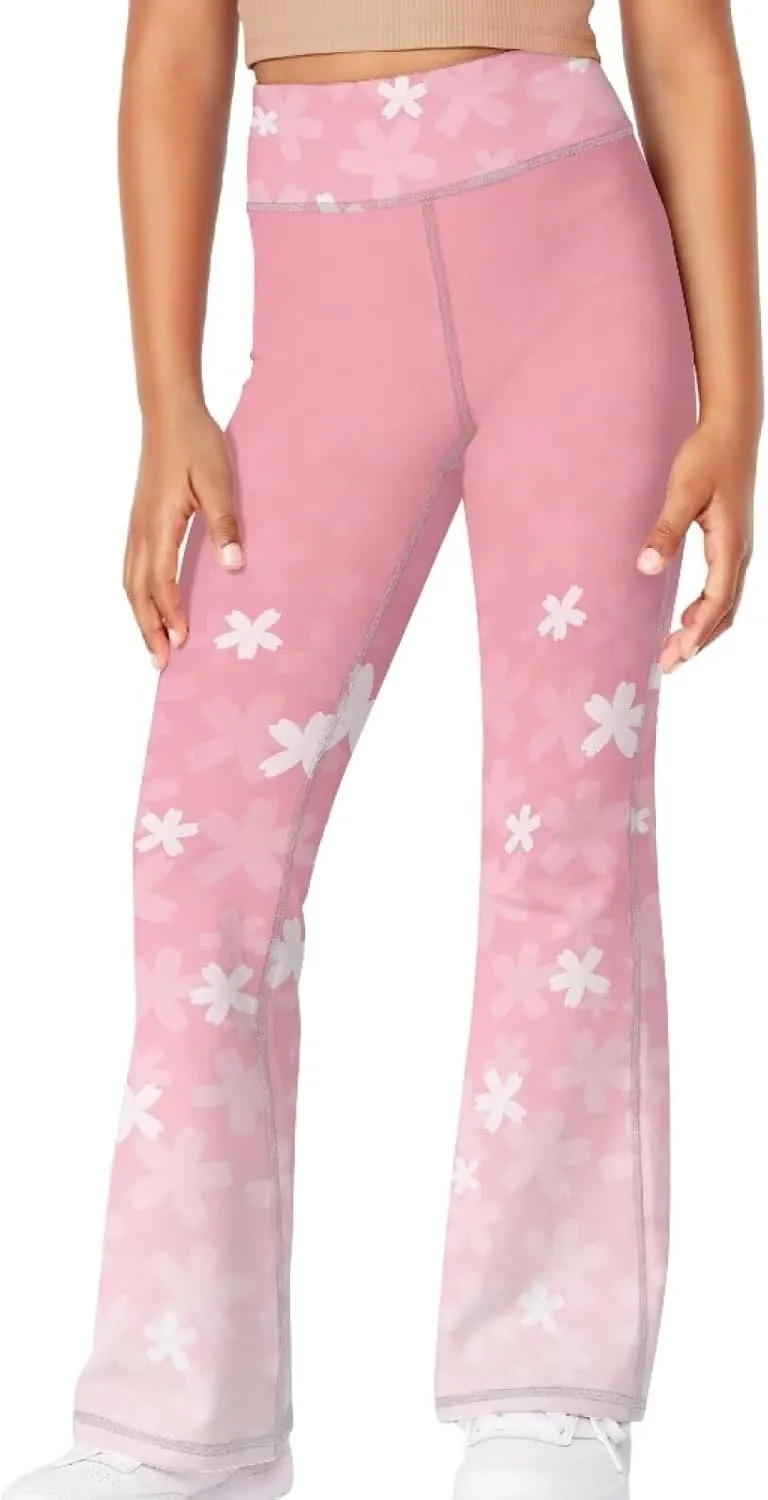 Girl's Flare Leggings Casual High Waist Yoga Pants Bootcut Pants Kids Dance Bell Bottoms Leggings