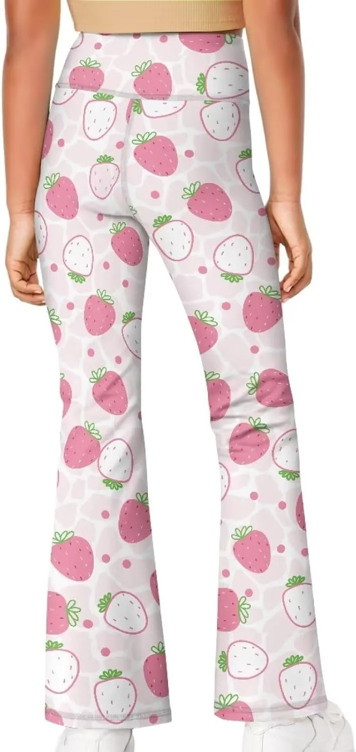 Girl's Flare Leggings High Waisted Bootcut Yoga Pants Kids Dance Bell Bottoms Pants Stretchy Sweatpants