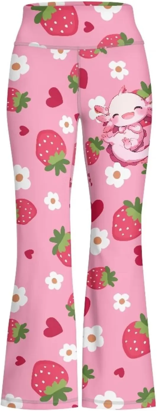 Girl's Flare Leggings High Waisted Bootcut Yoga Pants Kids Dance Bell Bottoms Pants Stretchy Sweatpants