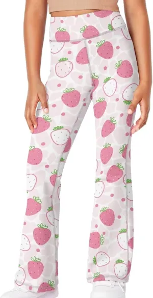 Girl's Flare Leggings High Waisted Bootcut Yoga Pants Kids Dance Bell Bottoms Pants Stretchy Sweatpants