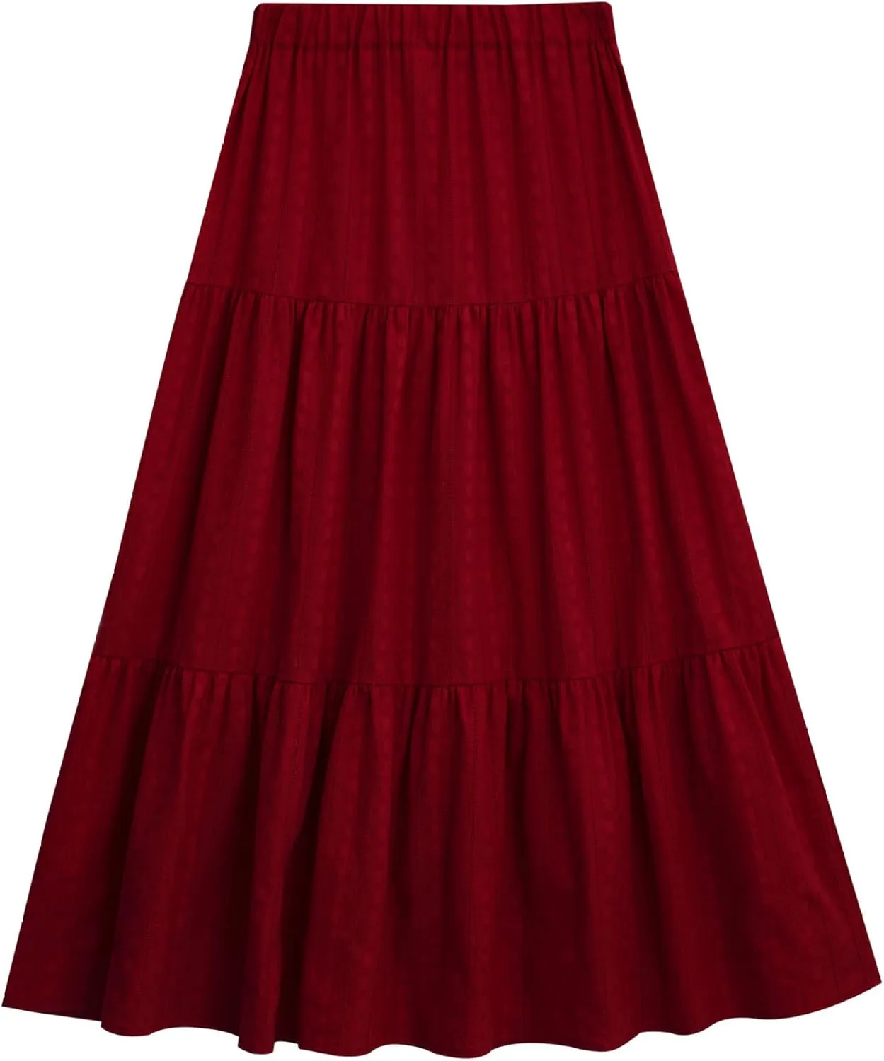 Girls Kids Boho Fancy Maxi Skirts High Waist Ruffled Skirts Summer Swing Long Skirts Modern Dance Costume