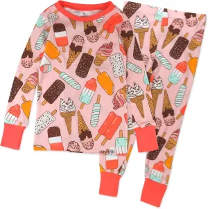 HonestBaby Multipack 2-Piece Pajamas Sleepwear Pjs 100% Organic Cotton for Infant Baby and Toddler Girls