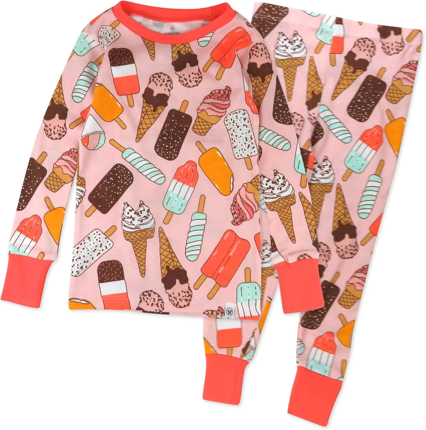 HonestBaby Multipack 2-Piece Pajamas Sleepwear Pjs 100% Organic Cotton for Infant Baby and Toddler Girls