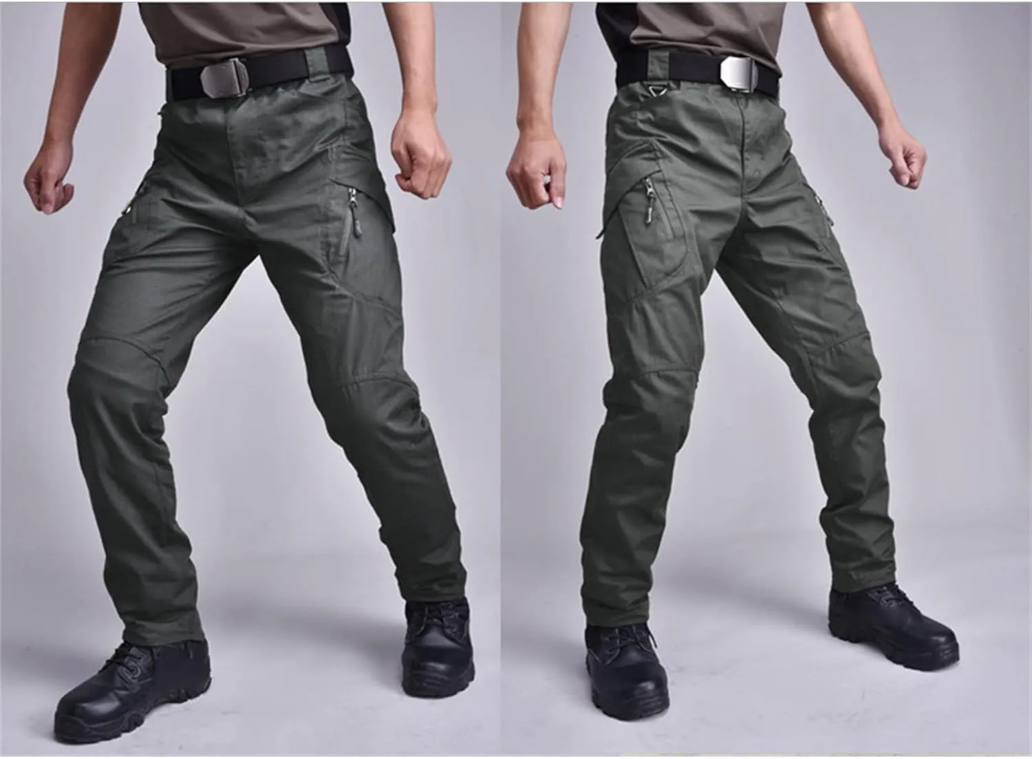 JEsilunmaMY Men's Camo Cargo Pants Multi-Pocket Tactical Outdoor Military Trousers Casual Waterproof Athletic Joggers Pants