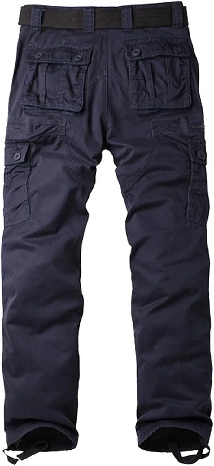 JEsilunmaMY Men's Outdoor Camo Cargo Pants Multi-Pocket Casual Straight Leg Trousers Mountain Camping Hiking Military Pants