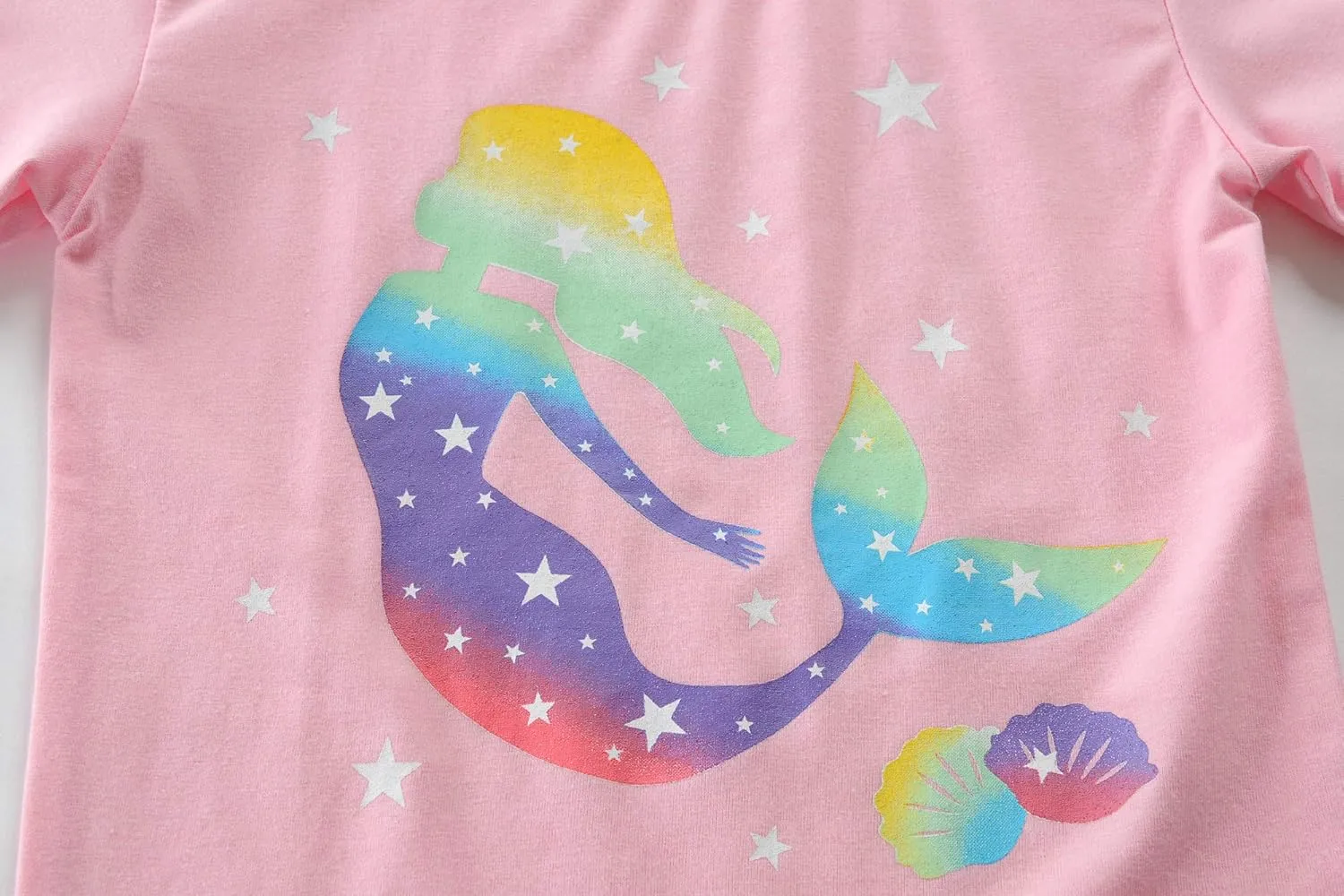Little Hand Toddler Girls Pajamas 4 Pieces Pjs Sleepwear Summer Children Jammies Cotton Short Sets for 2-7T