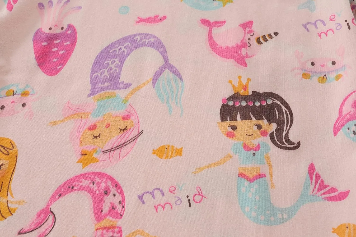 Little Hand Toddler Girls Pajamas 4 Pieces Pjs Sleepwear Summer Children Jammies Cotton Short Sets for 2-7T