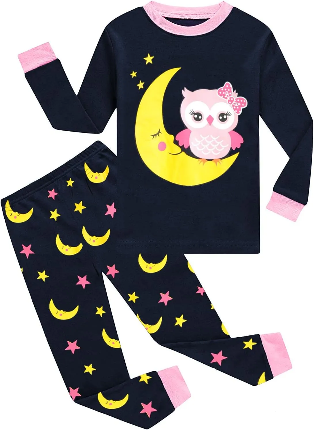 Little Hand Toddler Girls Pajamas Mermaid Cotton Pjs Jammies Fall Winter Long Sleeve Sleepwear Sets for Size 2-7T