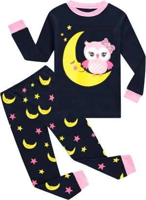Little Hand Toddler Girls Pajamas Mermaid Cotton Pjs Jammies Fall Winter Long Sleeve Sleepwear Sets for Size 2-7T
