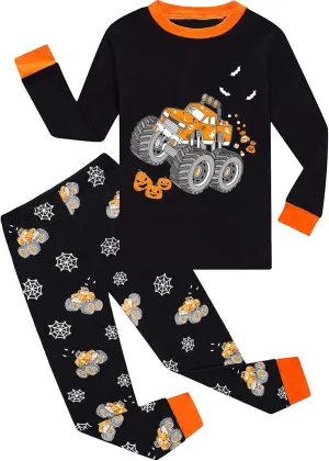 Little Hand Toddler Pajamas Boys Glow in The Dark Skeleton Candy Pjs Dinosaur Sleepwear Kids Halloween Clothes 2-10 Years