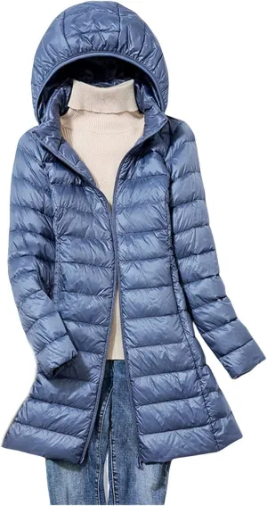 Long Puffer Vest Women Winter Ultra Light Long Down Vest Womens Outerwear Lightweight Quilted Jacket Down Coats