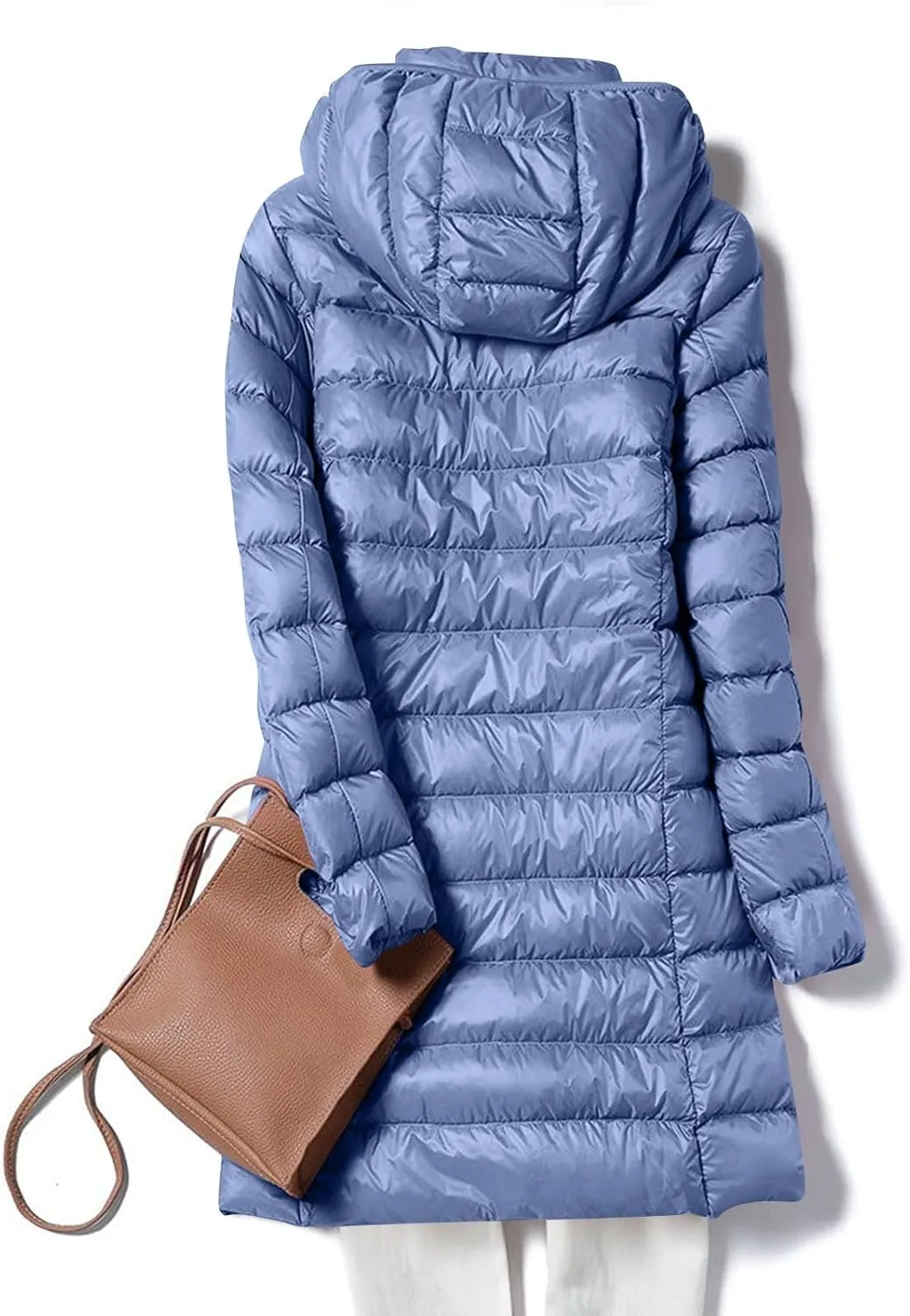 Long Puffer Vest Women Winter Ultra Light Long Down Vest Womens Outerwear Lightweight Quilted Jacket Down Coats