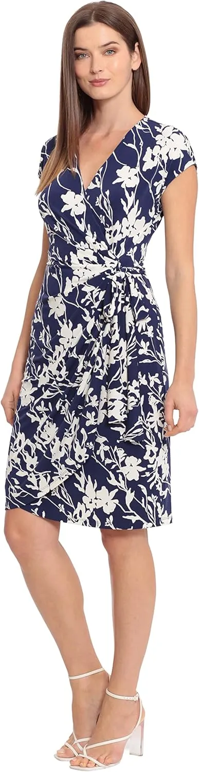 Maggy London Women's Printed Matte Jersey Wrap