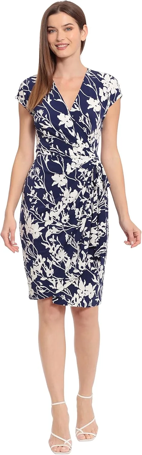Maggy London Women's Printed Matte Jersey Wrap