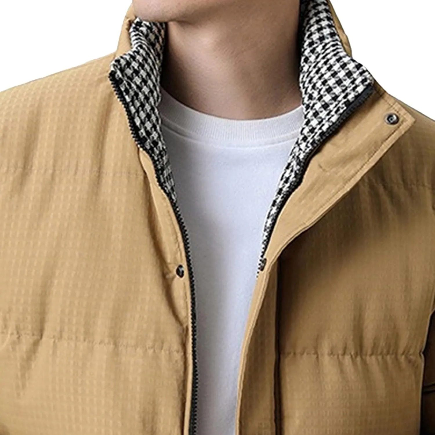 Maiyifu-GJ Men's Lightweight Puffer Jacket Warm Winter Quilted Jackets for Men Thicken Windproof Down Coat Outerwear