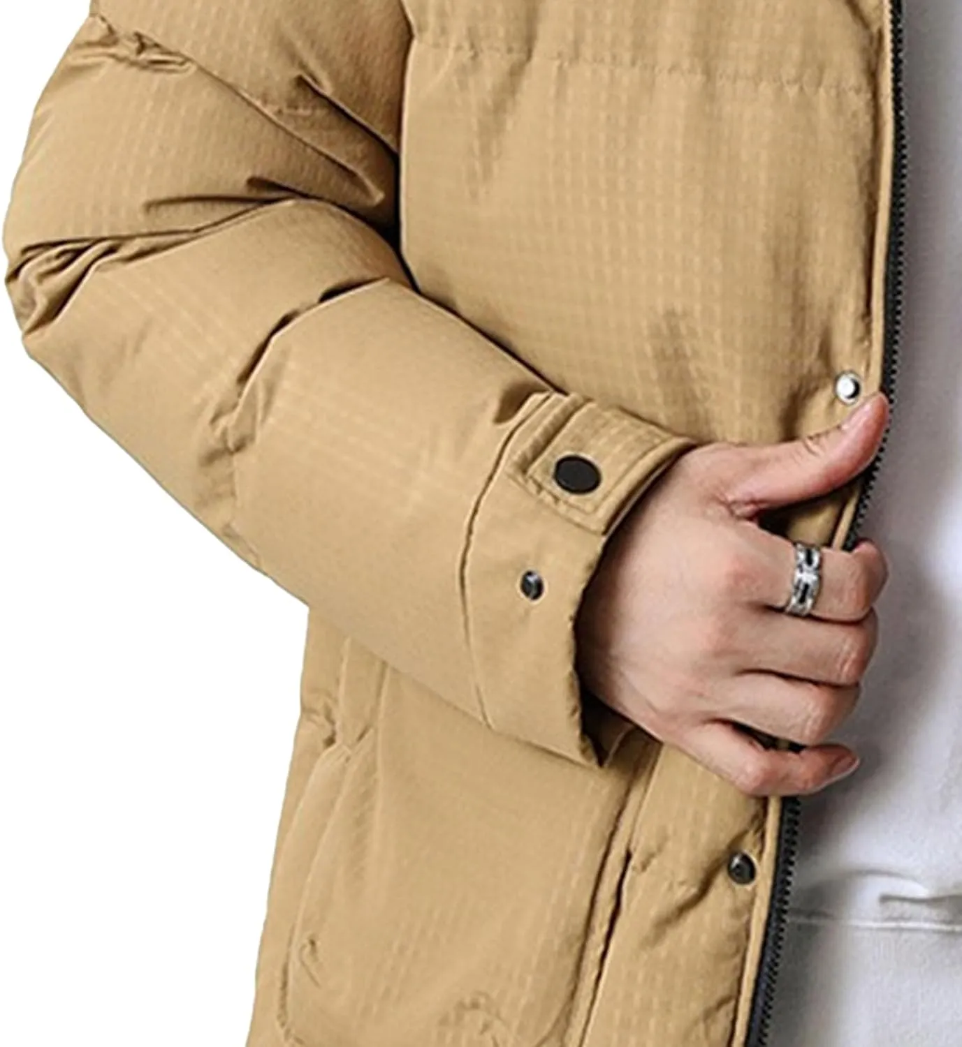 Maiyifu-GJ Men's Lightweight Puffer Jacket Warm Winter Quilted Jackets for Men Thicken Windproof Down Coat Outerwear