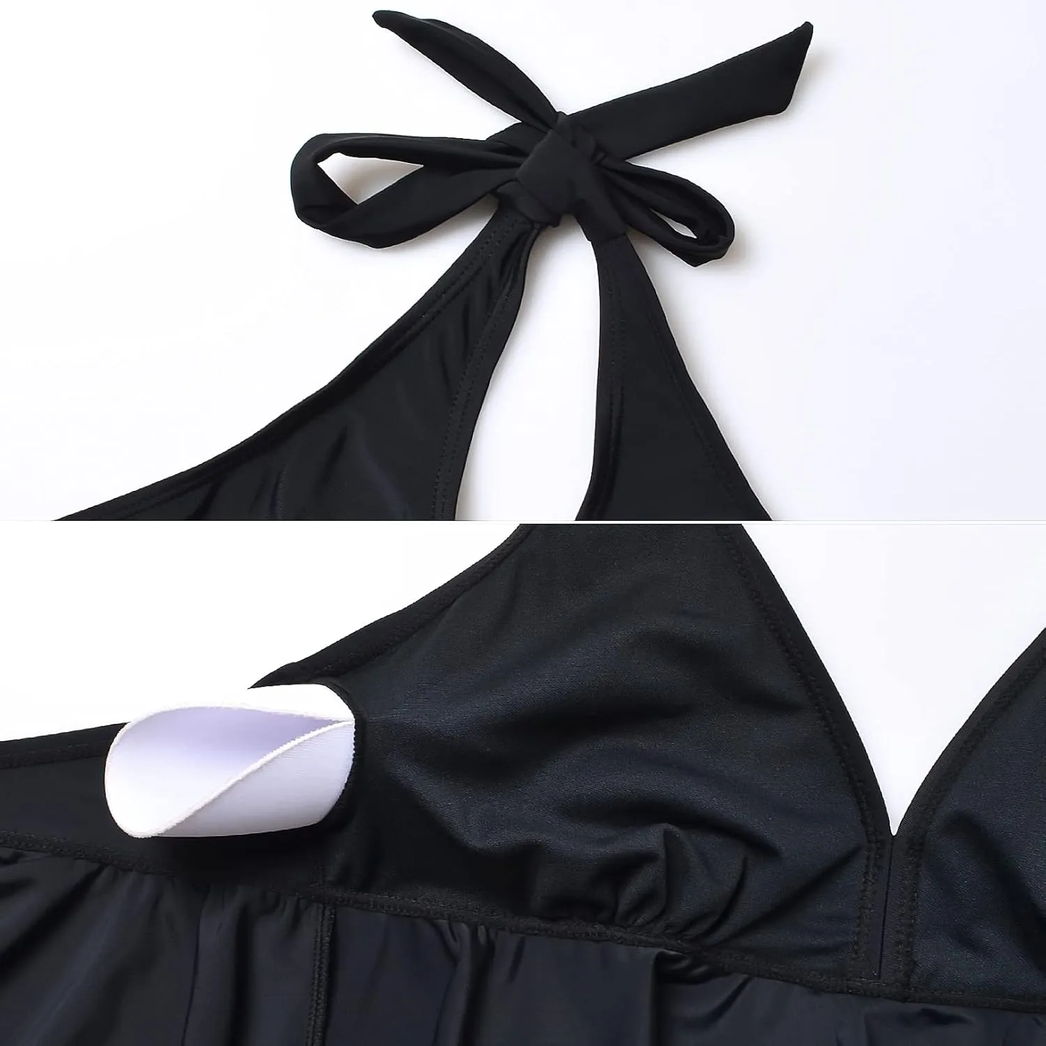 Maternity Swimsuit Two Piece Ruffled Top High Waisted Bottoms Vintage Swimwear Bikini Set Bathing Suits