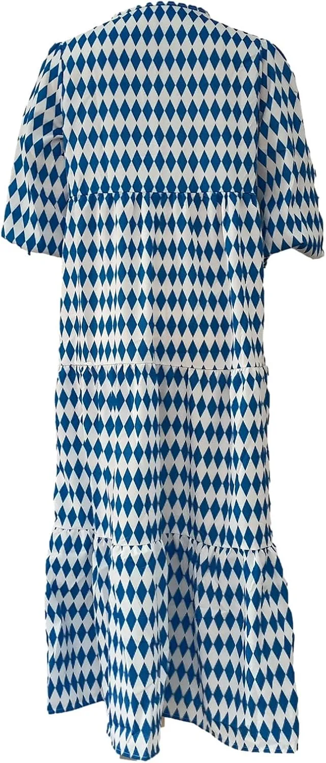 Maxi Dresses for Women 2024 Summer Boho Dress Sexy Off The Shoulder Dresses Flowy Long Sundress Vacation Dress, Small
